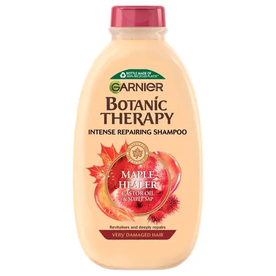 Sampon pentru parul foarte deteriorat Ricin Oil & Maple Healer Castrol Oil Botanic Therapy, 400ml, Garnier