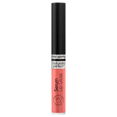Gloss pentru buze Serum Naturally Perfect Peachy Pink 40, 2.3 ml, Miss Sporty