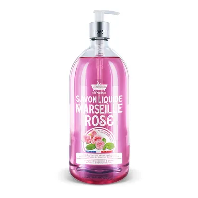 Sapun lichid de Marsilia cu Trandafir, 1l, Les Petites Bains de Provence