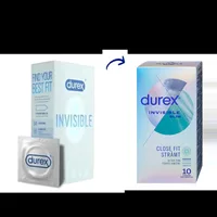 Prezervative Invisible Extra Thin Extra Sensitive, 10 bucati, Durex