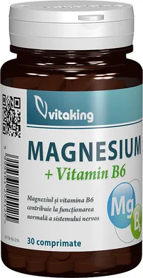 Magneziu + Vitamina B6, 30 comprimate, Vitaking