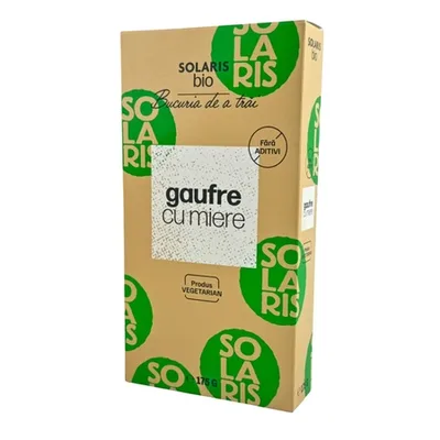 Gaufre Bio cu miere, 175g, Solaris