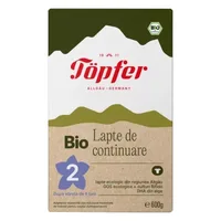 Lapte de continuare Bio 2, dupa 6 luni, 600 g, Topfer