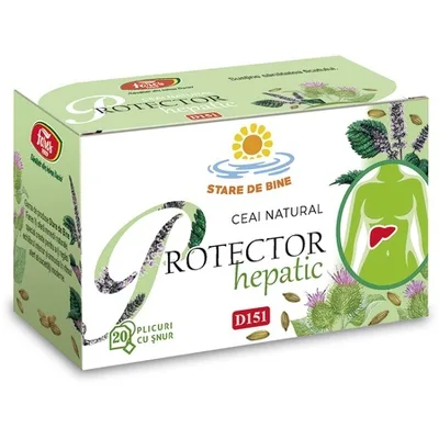 Ceai Protector Hepatic D151, 20 plicuri, Fares