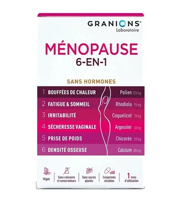 Menopause 6 in 1, 60 comprimate, Granions