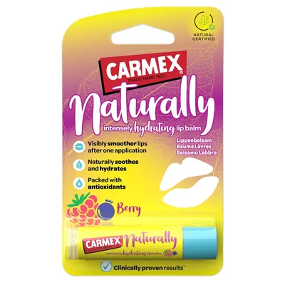 Carmex Naturally Berry Balsam de Buze Stick, 4,25 g