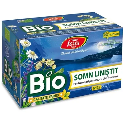 Ceai Bio Somn linistit N132, 20 plicuri, Fares