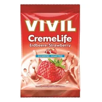 Bomboane cu aromă de căpșuni Creme Life, 60 g, Vivil