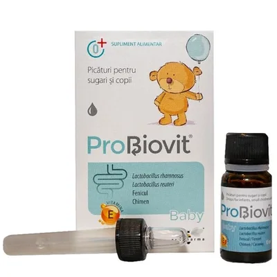 ProBiovit Baby Picaturi cu probiotice pentru copii, 10ml, Apipharma