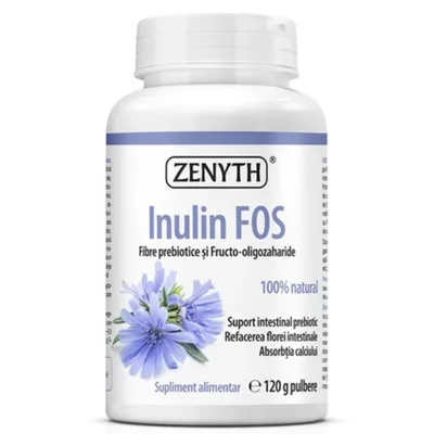 Inulin FOS pulbere, 120 g, Zenyth