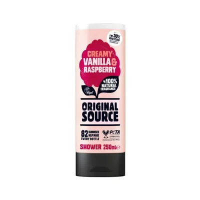Gel de dus ORIGINAL SOURCE vanilie si zmeura, Luksja | 500 ml