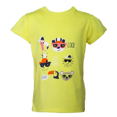Tricou bebe maneca scurta DL06 galben/imprimeu, Danina | 12 luni