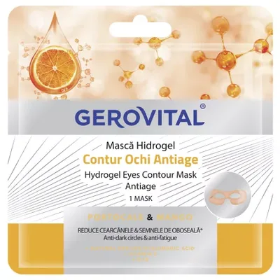 Masca contur ochi antiage Hidrogel, Gerovital, Farmec | 1 bucata