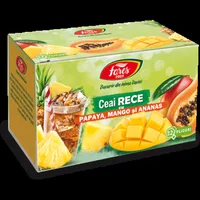 Ceai rece cu papaya mango si ananas, 12 plicuri, Fares