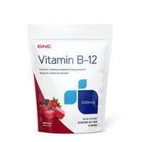 Caramele cu aroma de fructe de padure Vitamina B-12 2500mcg, 60 caramele, GNC
