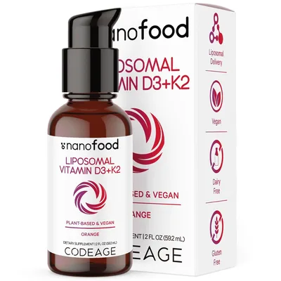 GNC CODEAGE LIPOSOMAL VITAMIN D3+K2 LIQUID ORANGE 59,2ML  585117