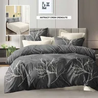 Lenjerie de pat ECONOMY antracit crem crengute 230x250 cm, Ralex | 1 buc