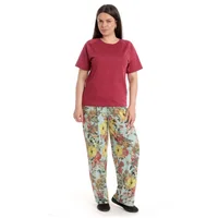 Tinuta dama AV2336 grena/bleu floral, Andana | marimea S