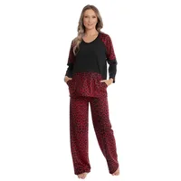 Tinuta dama AI2505 negru/bordo animal print, Andana | marimea M