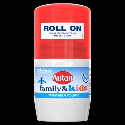 Roll-on lotiune repelent impotriva insectelor Family&Kids, Autan | 50 ml