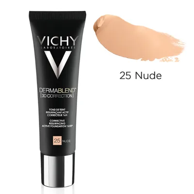 Fond de ten corector Dermablend 3D, nuanta 25 Nude, Vichy | 30 ml