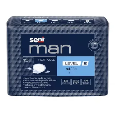 Absorbante urologice Man Normal Level 2, 15 bucati, Seni