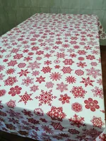 Fata de masa (mica) BBC Ranforce, alb/stelute rosii, 120x150 cm, Andana | 1 buc