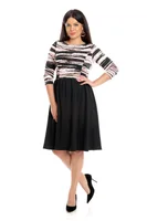 Rochie clos CI24003 negru/bej imprimeu, Cesy | marimea M