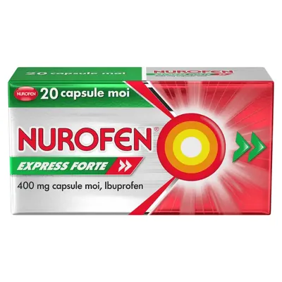 Nurofen Express Forte 400 mg, Reckitt Benckiser | 10 capsule moi