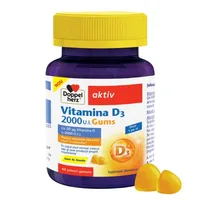 Jeleuri Gumate cu Vitamina D3 2000 UI, Doppelherz Activ | 40 buc.