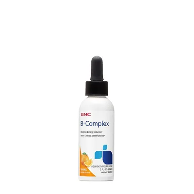 GNC B-Complex, Complex de Vitamine B Lichid, cu Aroma Naturala de Portocale | 60 ml