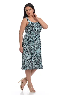 Rochie vara DV22R41 bleu/negru print, Dress to Impress | marimea 36