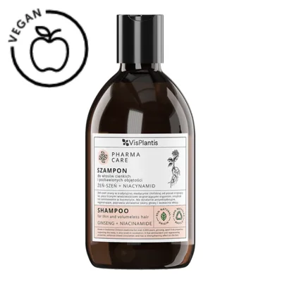 Sampon Pharma Care pentru par subtire fara volum cu Ginseng si Niacinamide, Green Pharmacy | 500 ml