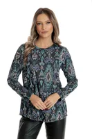 Bluza CI25011 bleumarin & mov & turcoaz arabesc, Cesy | marimea L