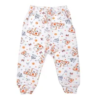 Pantaloni cu manseta RB08 alb/imprimeu ursuleti, Rombaby | 12/18 luni