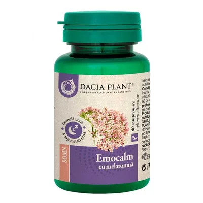 Emocalm cu melatonina, 5 mg, Dacia Plant | 60 comprimate