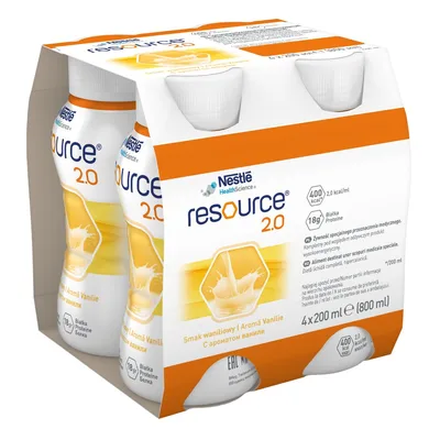 Resource 2.0 aroma vanilie, Nestle | 4 x 200 ml