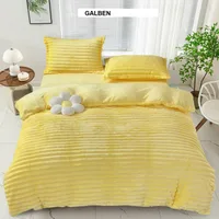 Lenjerie de pat pufoasa LINE galben 230x250 cm, Ralex | 1 buc