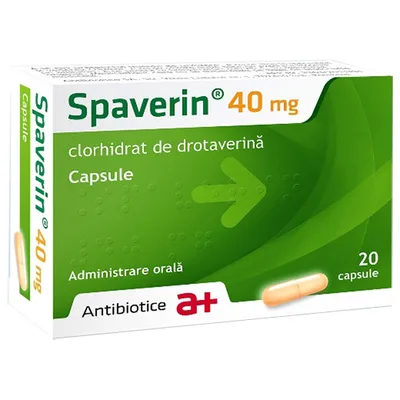 Spaverin 40 mg, Antibiotice SA | 20 capsule
