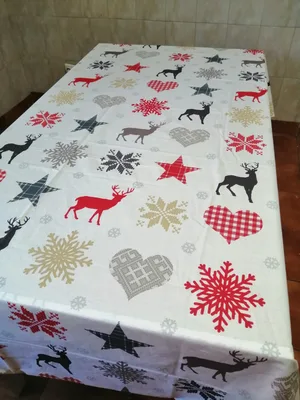 Fata de masa (mare) BBC Ranforce, alb/reni, 250x150 cm, Andana | 1 buc