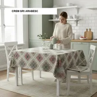 Fata de masa teflonata antimurdarire crem gri arabesc 180x240 cm, Ralex | 1 buc