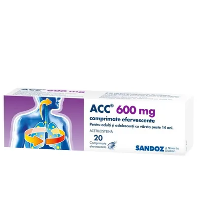 ACC 600 mg, Sandoz | 20 comprimate efervescente