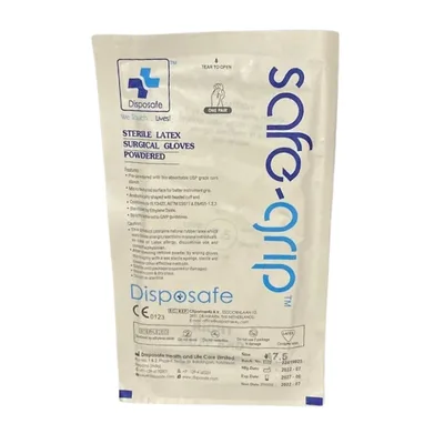 Manusi chirurgicale sterile latex pudrate, dimensiune 7,5 , Roval Med | 50 buc