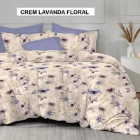 Lenjerie pat FINET (6 piese) crem lavanda floral 230x250 cm, Ralex | 1 buc
