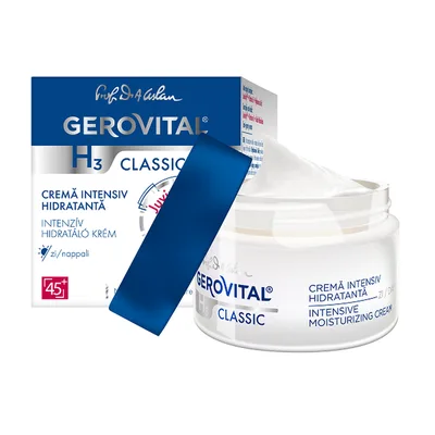 Crema intensiv hidratanta de zi H3 Classic, 50 ml, Gerovital