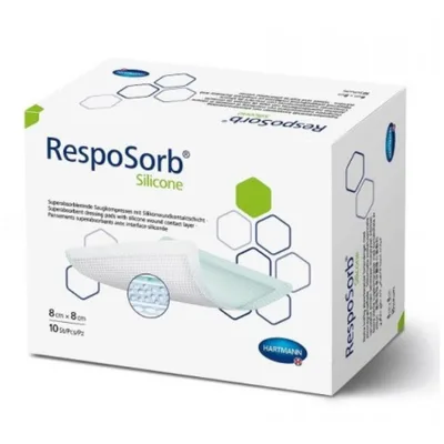 Pansament RespoSorb Silicone 8 x 8 cm, 10 bucati – Hartmann