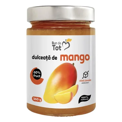 Bun de Tot Dulceata Mango, fara zahar, Dacia Plant | 360 g