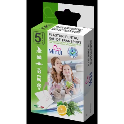Plasturi pentru rau de transport X 5 buc, Minut
