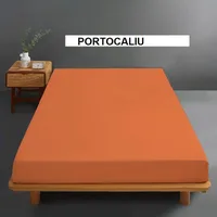 Husa de pat cu 1 fata de perna TRICOT portocaliu 90x200 cm, Ralex | 1 buc