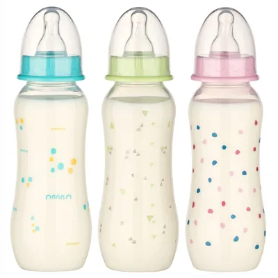 Biberon PP fara BPA, decor buline, tetina rotunda M, 48010, Baby Nova | 240 ml